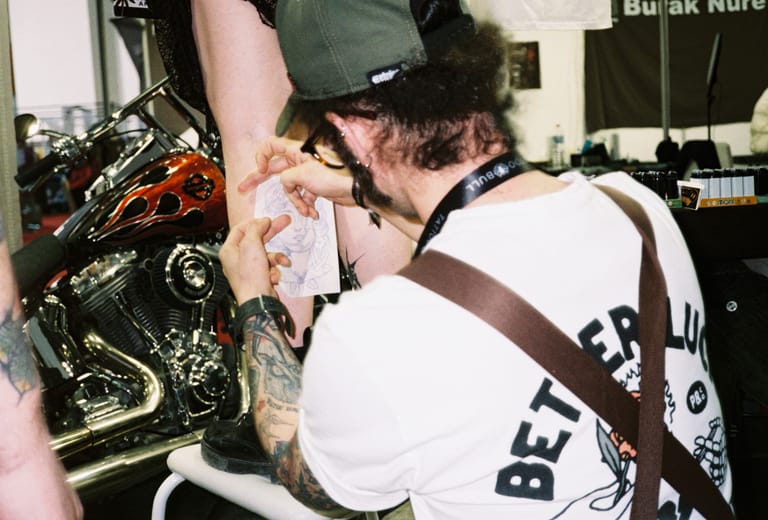 Transferring a tattoo stencil